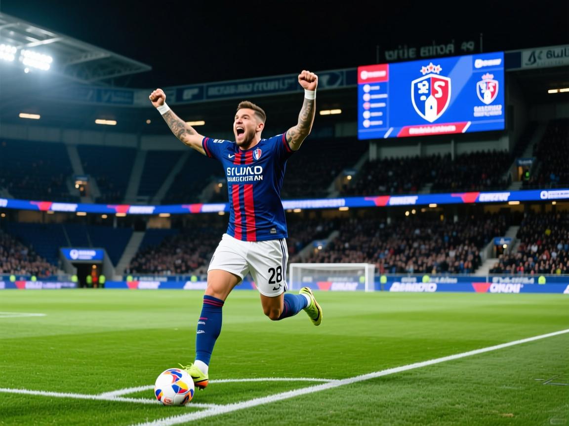 圣埃蒂安力克甘冈，赢得比赛胜利